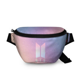 Поясная сумка 3D с принтом BTS LOVE YOURSELF в Кировске, 100% полиэстер | плотная ткань, ремень с регулируемой длиной, внутри несколько карманов для мелочей, основное отделение и карман с обратной стороны сумки застегиваются на молнию | bangtan boys | bt21 | bts | bts army | bts stickers | j hope | jimin | jin | jungkook | k pop | rap monster | rapmon | suga | v | бтс | корея | стикеры bts