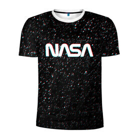 Мужская футболка 3D спортивная с принтом NASA GLITCH SPACE в Кировске, 100% полиэстер с улучшенными характеристиками | приталенный силуэт, круглая горловина, широкие плечи, сужается к линии бедра | galaxy | nasa | space | space company | star | астрономия | галактика | звезды | космическая компания | космос | наса