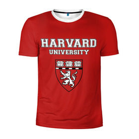 Мужская футболка 3D спортивная с принтом HARVARD в Кировске, 100% полиэстер с улучшенными характеристиками | приталенный силуэт, круглая горловина, широкие плечи, сужается к линии бедра | гарвард | колледж | студентики | студенты | университет | школа