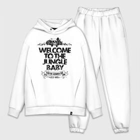 Мужской костюм хлопок OVERSIZE с принтом Welcome to the Jungle в Кировске,  |  | 80s | 80е | axl | duff | guns n roses | rock | slash