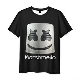 Мужская футболка 3D с принтом Marshmello в Кировске, 100% полиэфир | прямой крой, круглый вырез горловины, длина до линии бедер | marshmello | диджей | клуб | клубная музыка | маршмеллоу | маршмэлло | маршмэллоу | музыка | электронная