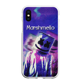 Чехол для iPhone XS Max матовый с принтом Marshmello в Кировске, Силикон | Область печати: задняя сторона чехла, без боковых панелей | marshmello | диджей | клуб | клубная музыка | маршмеллоу | маршмэлло | маршмэллоу | музыка | электронная