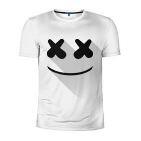 Мужская футболка 3D спортивная с принтом Marshmello в Кировске, 100% полиэстер с улучшенными характеристиками | приталенный силуэт, круглая горловина, широкие плечи, сужается к линии бедра | marshmello | диджей | клуб | клубная музыка | маршмеллоу | маршмэлло | маршмэллоу | музыка | электронная