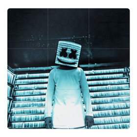 Магнитный плакат 3Х3 с принтом Marshmello в Кировске, Полимерный материал с магнитным слоем | 9 деталей размером 9*9 см | marshmello | диджей | клуб | клубная музыка | маршмеллоу | маршмэлло | маршмэллоу | музыка | электронная