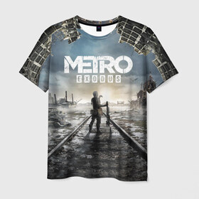 Мужская футболка 3D с принтом Metro в Кировске, 100% полиэфир | прямой крой, круглый вырез горловины, длина до линии бедер | exodus | metro | stalker | артем | исход | метро | сталкер | эксодус