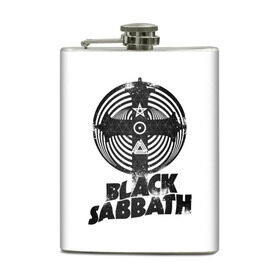 Фляга с принтом Black Sabbath в Кировске, металлический корпус | емкость 0,22 л, размер 125 х 94 мм. Виниловая наклейка запечатывается полностью | Тематика изображения на принте: black sabbath | hard rock | heavy metal | блэк сабат | группы | метал | музыка | оззи осборн | рок | хард рок | хэви метал