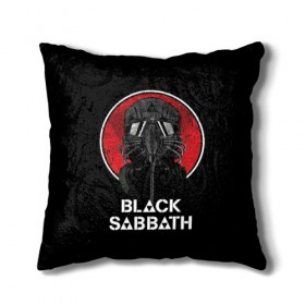 Подушка 3D с принтом Black Sabbath в Кировске, наволочка – 100% полиэстер, наполнитель – холлофайбер (легкий наполнитель, не вызывает аллергию). | состоит из подушки и наволочки. Наволочка на молнии, легко снимается для стирки | black sabbath | hard rock | heavy metal | блэк сабат | группы | метал | музыка | оззи осборн | рок | хард рок | хэви метал