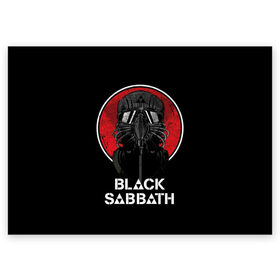 Поздравительная открытка с принтом Black Sabbath в Кировске, 100% бумага | плотность бумаги 280 г/м2, матовая, на обратной стороне линовка и место для марки
 | black sabbath | hard rock | heavy metal | блэк сабат | группы | метал | музыка | оззи осборн | рок | хард рок | хэви метал