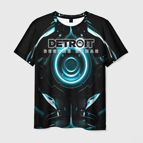 Мужская футболка 3D с принтом Detroit become human в Кировске, 100% полиэфир | прямой крой, круглый вырез горловины, длина до линии бедер | 2038 | become | connor | dbh | human | kara | андроид | девиант | детройт | кара | квест | коннор | маркус