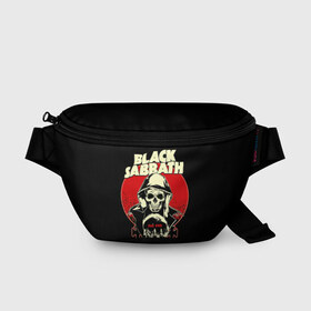 Поясная сумка 3D с принтом Black Sabbath в Кировске, 100% полиэстер | плотная ткань, ремень с регулируемой длиной, внутри несколько карманов для мелочей, основное отделение и карман с обратной стороны сумки застегиваются на молнию | 
