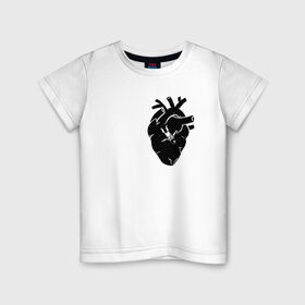 Детская футболка хлопок с принтом Heart Space в Кировске, 100% хлопок | круглый вырез горловины, полуприлегающий силуэт, длина до линии бедер | анатомия | астронавт | вселенная | звезды | космонавт | космос | сердце