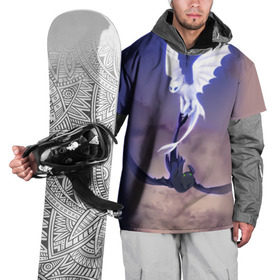 Накидка на куртку 3D с принтом как приручить дракона в Кировске, 100% полиэстер |  | Тематика изображения на принте: light fury | night fury | беззубик | дракон | как приручить дракона | ночная фурия