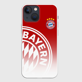 Чехол для iPhone 13 mini с принтом Бавария в Кировске,  |  | bayern | fc bayern munchen | fcb | бавария | бундеслига | германия | мюнхенская бавария | форма | футбол | футболист | футбольная | футбольный клуб | футбольный клуб бавария мюнхен