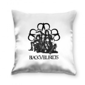 Подушка 3D с принтом Black Veil Brides в Кировске, наволочка – 100% полиэстер, наполнитель – холлофайбер (легкий наполнитель, не вызывает аллергию). | состоит из подушки и наволочки. Наволочка на молнии, легко снимается для стирки | 