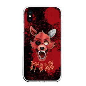 Чехол для iPhone XS Max матовый с принтом Foxy в Кировске, Силикон | Область печати: задняя сторона чехла, без боковых панелей | five nights at freddys | foxy | аниматроники | игра | компьютерная игра | робот | фокси | фредди | чика