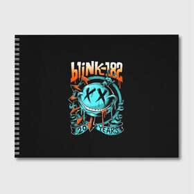 Альбом для рисования с принтом Blink 182 в Кировске, 100% бумага
 | матовая бумага, плотность 200 мг. | punk | группы | кролик | музыка | панк