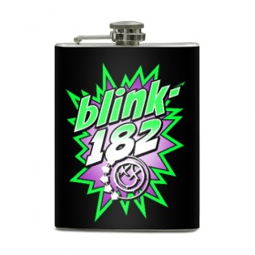 Фляга с принтом Blink 182 в Кировске, металлический корпус | емкость 0,22 л, размер 125 х 94 мм. Виниловая наклейка запечатывается полностью | 