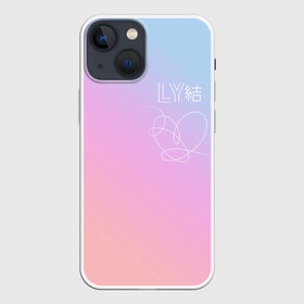 Чехол для iPhone 13 mini с принтом BTS LOVE YOURSELF в Кировске,  |  | Тематика изображения на принте: bangtan boys | bt21 | bts | bts army | bts stickers | j hope | jimin | jin | jungkook | k pop | rap monster | rapmon | suga | v | бтс | корея | стикеры bts