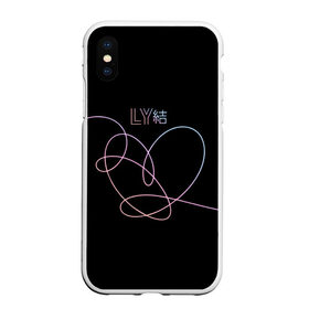 Чехол для iPhone XS Max матовый с принтом BTS LOVE YOURSELF в Кировске, Силикон | Область печати: задняя сторона чехла, без боковых панелей | bangtan boys | bt21 | bts | bts army | bts stickers | j hope | jimin | jin | jungkook | k pop | rap monster | rapmon | suga | v | бтс | корея | стикеры bts