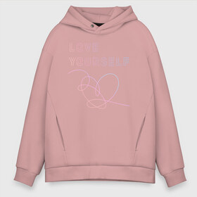 Мужское худи Oversize хлопок с принтом BTS LOVE YOURSELF в Кировске, френч-терри — 70% хлопок, 30% полиэстер. Мягкий теплый начес внутри —100% хлопок | боковые карманы, эластичные манжеты и нижняя кромка, капюшон на магнитной кнопке | bangtan boys | bt21 | bts | bts army | bts stickers | j hope | jimin | jin | jungkook | k pop | rap monster | rapmon | suga | v | бтс | корея | стикеры bts