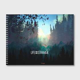 Альбом для рисования с принтом Life is Strange в Кировске, 100% бумага
 | матовая бумага, плотность 200 мг. | caulfield | chloe price | game | kate marsh | life | life is strange | life is strange: before the storm | max | strange | две луны | игры | кейт марш | колфилд | макс | подростки | студенты