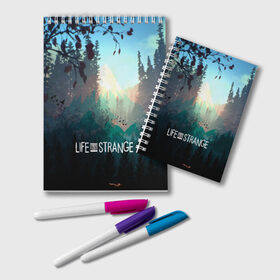 Блокнот с принтом Life is Strange в Кировске, 100% бумага | 48 листов, плотность листов — 60 г/м2, плотность картонной обложки — 250 г/м2. Листы скреплены удобной пружинной спиралью. Цвет линий — светло-серый
 | caulfield | chloe price | game | kate marsh | life | life is strange | life is strange: before the storm | max | strange | две луны | игры | кейт марш | колфилд | макс | подростки | студенты