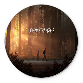 Коврик круглый с принтом Life is Strange в Кировске, резина и полиэстер | круглая форма, изображение наносится на всю лицевую часть | Тематика изображения на принте: caulfield | chloe price | game | kate marsh | life | life is strange | life is strange: before the storm | max | strange | две луны | игры | кейт марш | колфилд | макс | подростки | студенты