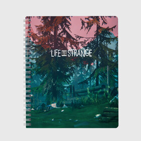 Тетрадь с принтом Life IS Strange в Кировске, 100% бумага | 48 листов, плотность листов — 60 г/м2, плотность картонной обложки — 250 г/м2. Листы скреплены сбоку удобной пружинной спиралью. Уголки страниц и обложки скругленные. Цвет линий — светло-серый
 | caulfield | chloe price | game | kate marsh | life | life is strange | life is strange: before the storm | max | strange | две луны | игры | кейт марш | колфилд | макс | подростки | студенты