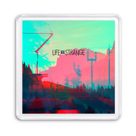 Магнит 55*55 с принтом Life is Strange в Кировске, Пластик | Размер: 65*65 мм; Размер печати: 55*55 мм | caulfield | chloe price | game | kate marsh | life | life is strange | life is strange: before the storm | max | strange | две луны | игры | кейт марш | колфилд | макс | подростки | студенты