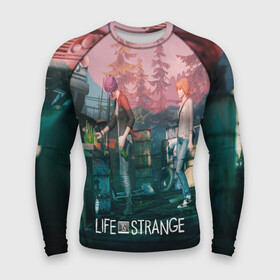 Мужской рашгард 3D с принтом Life is Strange в Кировске,  |  | caulfield | chloe price | game | kate marsh | life | life is strange | life is strange: before the storm | max | strange | две луны | игры | кейт марш | колфилд | макс | подростки | студенты