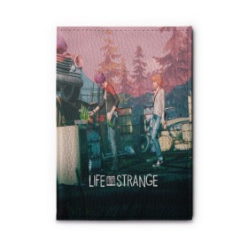 Обложка для автодокументов с принтом Life is Strange в Кировске, натуральная кожа |  размер 19,9*13 см; внутри 4 больших “конверта” для документов и один маленький отдел — туда идеально встанут права | Тематика изображения на принте: caulfield | chloe price | game | kate marsh | life | life is strange | life is strange: before the storm | max | strange | две луны | игры | кейт марш | колфилд | макс | подростки | студенты