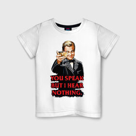 Детская футболка хлопок с принтом Gatsby в Кировске, 100% хлопок | круглый вырез горловины, полуприлегающий силуэт, длина до линии бедер | leonardo dicaprio | the great gatsby | великий гэтсби | леонардо дикаприо