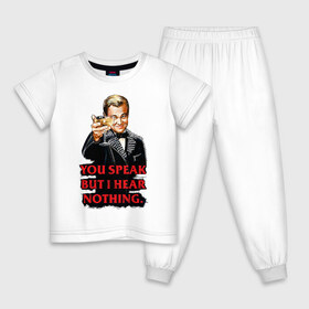 Детская пижама хлопок с принтом Gatsby в Кировске, 100% хлопок |  брюки и футболка прямого кроя, без карманов, на брюках мягкая резинка на поясе и по низу штанин
 | leonardo dicaprio | the great gatsby | великий гэтсби | леонардо дикаприо