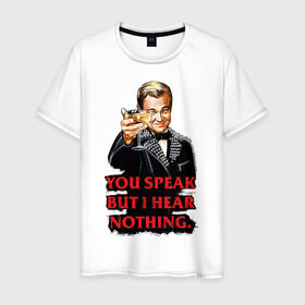 Мужская футболка хлопок с принтом Gatsby в Кировске, 100% хлопок | прямой крой, круглый вырез горловины, длина до линии бедер, слегка спущенное плечо. | leonardo dicaprio | the great gatsby | великий гэтсби | леонардо дикаприо