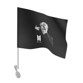 Флаг для автомобиля с принтом BTS RAP MONSTER | БТС в Кировске, 100% полиэстер | Размер: 30*21 см | bangtan boys | bt21 | bts | bts army | bts stickers | j hope | jimin | jin | jungkook | k pop | rap monster | rapmon | suga | v | бтс | корея | стикеры bts
