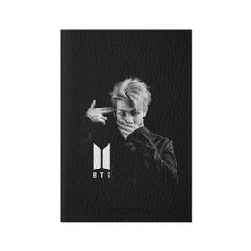 Обложка для паспорта матовая кожа с принтом BTS RAP MONSTER в Кировске, натуральная матовая кожа | размер 19,3 х 13,7 см; прозрачные пластиковые крепления | bangtan boys | bt21 | bts | bts army | bts stickers | j hope | jimin | jin | jungkook | k pop | rap monster | rapmon | suga | v | бтс | корея | стикеры bts