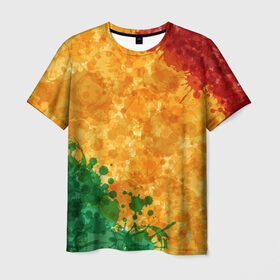 Мужская футболка 3D с принтом Reggae в Кировске, 100% полиэфир | прямой крой, круглый вырез горловины, длина до линии бедер | бразилия | растоман | регги | хиппи