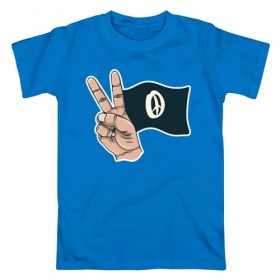 Мужская футболка хлопок с принтом Peace в Кировске, 100% хлопок | прямой крой, круглый вырез горловины, длина до линии бедер, слегка спущенное плечо. | peace | мир | мир во всем мире | пис | хиппи