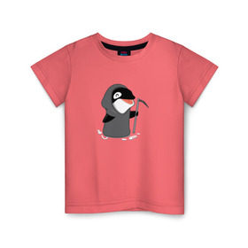 Детская футболка хлопок с принтом Косатка в Кировске, 100% хлопок | круглый вырез горловины, полуприлегающий силуэт, длина до линии бедер | акула | дельфин | животные | касатка | кит | коса | лапочка | милый | мимими | море | рыбки | хищник