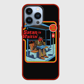 Чехол для iPhone 13 Pro с принтом Satan Waitin в Кировске,  |  | Тематика изображения на принте: 80 е | 80s | 90 е | 90s | oldschool | retro | retrowave | stranger thing | vintage | винтаж | олдскул | ретро | ретровейв | странные дела