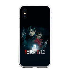 Чехол для iPhone XS Max матовый с принтом Resident Evil 2 в Кировске, Силикон | Область печати: задняя сторона чехла, без боковых панелей | 2 | biohazard | claire | evil | horror | raccoon | resident | survival | t virus | t вирус | выживание | зла | кеннеди | клэр | леон | обитель | раккун | редфилд | скотт | ужас