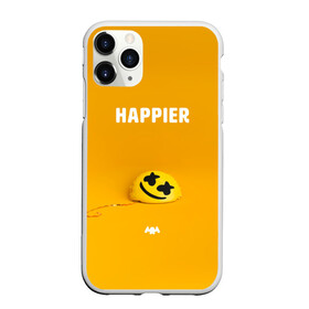 Чехол для iPhone 11 Pro Max матовый с принтом Marshmello Happier в Кировске, Силикон |  | Тематика изображения на принте: christopher | comstock | dj | dotcom | friends | marshmallow | marshmello | usa | диджей | друзья | комсток | крис | маршмэллоу | продюсер | сша