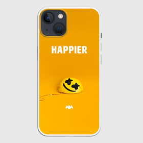 Чехол для iPhone 13 с принтом Marshmello. Happier в Кировске,  |  | christopher | comstock | dj | dotcom | friends | marshmallow | marshmello | usa | диджей | друзья | комсток | крис | маршмэллоу | продюсер | сша