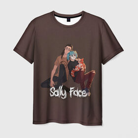 Мужская футболка 3D с принтом Sally Face в Кировске, 100% полиэфир | прямой крой, круглый вырез горловины, длина до линии бедер | blue | diane | face | fisher | gizmo | henry | johnson | killer | larry | sally | генри | гизмо | джонсон | диана | ларри | лицо | салли | фейс | фишер