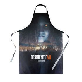 Фартук 3D с принтом Resident Evil 7 в Кировске, 100% полиэстер | общий размер — 65 х 85 см, ширина нагрудника — 26 см, горловина — 53 см, длина завязок — 54 см, общий обхват в поясе — 173 см. Принт на завязках и на горловине наносится с двух сторон, на основной части фартука — только с внешней стороны | biohazard | biohazard 7 | crocodile | fang | game | hand | monster | new umbrella | resident evil | resident evil 7 | umbrella | umbrella corp | umbrella corporation | zombie