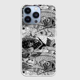 Чехол для iPhone 13 Pro с принтом Рыбы в Кировске,  |  | beautiful | best | cool | depth | fashio | fish | graphics | pattern | picture | trendy | underwater | water | world | youth | белый | вода | глубина | графика | картинка | красивый | крутой | лучший | мир | мода | модный | молодёжная | подводный | рисуно