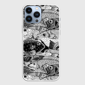 Чехол для iPhone 13 Pro Max с принтом Рыбы в Кировске,  |  | beautiful | best | cool | depth | fashio | fish | graphics | pattern | picture | trendy | underwater | water | world | youth | белый | вода | глубина | графика | картинка | красивый | крутой | лучший | мир | мода | модный | молодёжная | подводный | рисуно