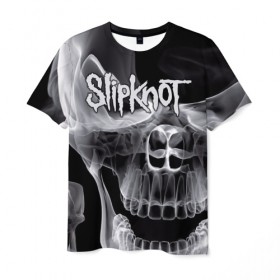 Мужская футболка 3D с принтом Slipknot в Кировске, 100% полиэфир | прямой крой, круглый вырез горловины, длина до линии бедер | slipknot | грув | группа | джои джордисон | кори тейлор | метал | мик томсон | ню | петля | рок | слипкнот | удавка