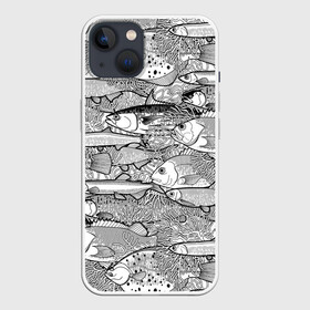 Чехол для iPhone 13 с принтом Рыбы в Кировске,  |  | algae | corals | depth | drawing | fish | g | picture | plants | underwater | water | world | белый | вода | водоросли | глубина | графика | картинка | кораллы | красивый | крутой | лучший | мир | мода | модный | молодёжная | подводный