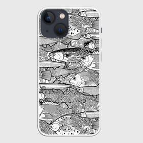 Чехол для iPhone 13 mini с принтом Рыбы в Кировске,  |  | algae | corals | depth | drawing | fish | g | picture | plants | underwater | water | world | белый | вода | водоросли | глубина | графика | картинка | кораллы | красивый | крутой | лучший | мир | мода | модный | молодёжная | подводный